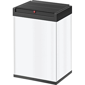 4007126001511 - Großraum-Abfallbox Volumen 35 l BxTxH 340x260x500 mm Gehäuse Stahlblech weiß Kunststoff-Schwingdeckel schwarz 4007126001511 - Großraum-Abfallbox Volumen 35 l BxTxH 340x260x500 mm Gehäuse Stahlblech weiß Kunststoff-Schwingdeckel schwarz