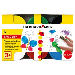 Faber-Castell EFA Color Fingerfarben farbsortiert 4087205786065 Faber-Castell 6 Stück