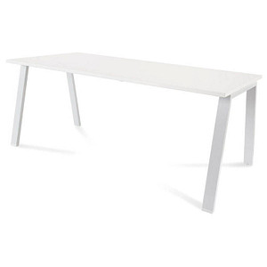8427951005779 -  BLANCA BLANCA höhenverstellbarer Schreibtisch weißweiß rechteckig 4-Fuß-Gestell weiß 1800 x 800 cm 8427951005779 rocada