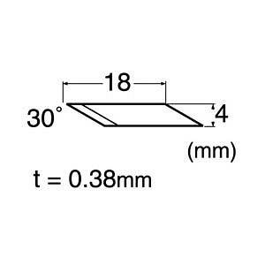 4904011016639 - Ersatzklingen für Kurvenschneider BDC 200 P 30 Grad VE=40 Stück
