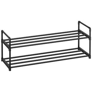 6955880307821 - Songmics - Schuhregal mit 2 Ebenen Schuhaufbewahrung aus Metall für bis zu 10 Paar Schuhe Schuhorganizer für Wohnzimmer Flur und Ankleidezimmer