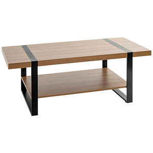 4001070251992 - Couchtisch 45cm (H) 120x60cm (BxT) rechteckig bologna-eiche   schwarz 4001070251992 HAKU Möbel