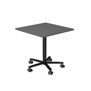 Hammerbacher Sitz-Steh-Schreibtisch VST, mechanisch höhenverstellbar, 80x80cm (BxT), graphit / schwarz 4032062323816 Hammerbacher 2 Stück