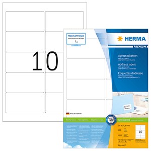 1.000 HERMA Etiketten 4667 weiß 1.000 HERMA Etiketten 4667 weiß