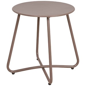 Garden Pleasure VALERIA Beistelltisch rund Stahl taupe 40,0 x 40,0 x 44,0 cm, 1 St.