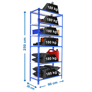8435104953747 - Schwerlastregal SIMONCLICK 6 8435104953747 blau weiß 900 x 300 x 2500 cm 8435104953747 Simonrack 8435104953747 - Schwerlastregal SIMONCLICK 6 8435104953747 blau weiß 900 x 300 x 2500 cm 8435104953747 Simonrack