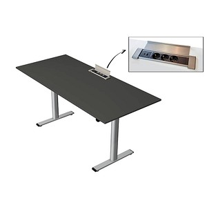 4044917451209 - Schreibtisch Move Base plus 10420713 elektrisch höhenverstellbar 73-123cm (H) 180x80cm (BxT) rechteckig anthrazit silber 4044917451209 - Schreibtisch Move Base plus 10420713 elektrisch höhenverstellbar 73-123cm (H) 180x80cm (BxT) rechteckig anthrazit silber