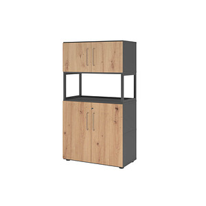 4032062308400 - Regalschrank FlexWall VFW48K5RGGRBS grafit asteiche 1 Fachboden 800 x 400 x 1450 cm 4032062308400 Hammerbacher 4032062308400 - Regalschrank FlexWall VFW48K5RGGRBS grafit asteiche 1 Fachboden 800 x 400 x 1450 cm 4032062308400 Hammerbacher