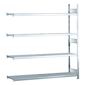 4004514200815 - SCHULTE Weitspannregal mit Stahlboden Höhe 2500 mm Spannweite 1500 mm Anbauregal Tiefe 500 mm
