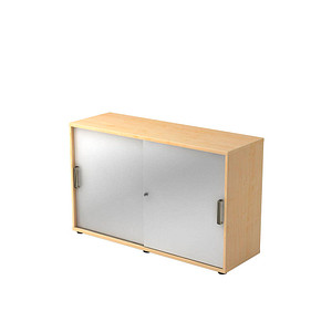 4032062131121 - Schiebetürenschrank Spanplatte 1 Fachboden abschließbar 1200 x 400 x 748 mm Ahorn Braun Silber 4032062131121 - Schiebetürenschrank Spanplatte 1 Fachboden abschließbar 1200 x 400 x 748 mm Ahorn Braun Silber