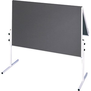 4016946182621 - Moderationstafel X-tra! Line CC-UMTF-G12 120x150cm Filz + Filz (beidseitig) pinnbar klappbar grau + grau 4016946182621 Fran