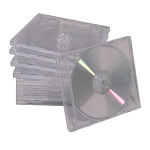 MediaRange 1er CD-/DVD-Hüllen Jewel Cases transparent, 10 St.
