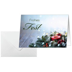 4004360769672 - Weihnachtskarte A6 250g 25+25 Stück Candlelight Cheer
