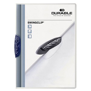 4005546205274 - DURABLE Klemmhefter Swingclip dunkelblau 25 Stück DIN A4 dunkelblau