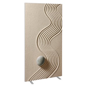 3660141945157 - EasyScreen Trennwand easyScreen HxT 1740 x 390 mm mit Fotomotiv Modell Sand Breite 940 mm