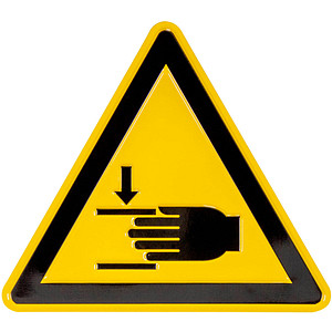 SafetyMarking® Warnaufkleber "Warnung vor Handverletzungen" dreieckig 10,0 x 10,0 cm