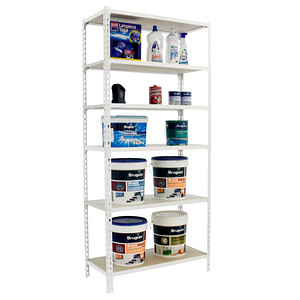 8435104955444 - Schwerlastregal MADERCLICK SUPERPLUS 6 8435104955444 weiß braun 1100 x 400 x 2500 cm 8435104955444 Simonrack