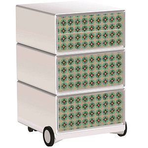 PAPERFLOW easyBox Vintage Rollcontainer weiß, bunt 60891 4 Auszüge 39,0 x 43,6 x 64,2 cm