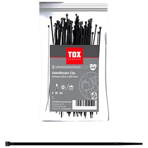 4049563054545 - 100 Kabelbinder Clip schwarz 4049563054545 100 Stück 4049563054545 - 100 Kabelbinder Clip schwarz 4049563054545 100 Stück