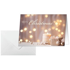 4004360769733 - Weihnachtskarte A6 250g 25+25 Stück Golden Glow