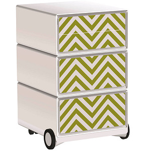 PAPERFLOW easyBox Vintage Rollcontainer weiß, bunt 60923 4 Auszüge 39,0 x 43,6 x 64,2 cm