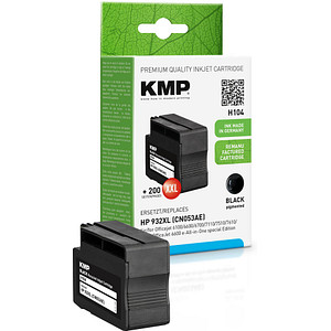 KMP H104  schwarz Druckerpatrone kompatibel zu HP 932XL (CN053AE)