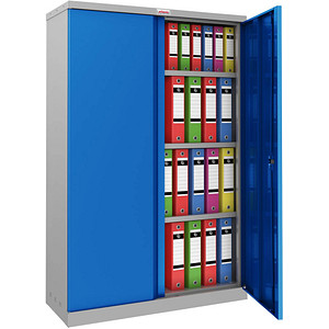 5032548007284 - SCL1491GBK Stahlschrank Mittel grau blau m Schlüssel-Schloss (B x H x T) 915 x 1400 x 370 mm mit Schlüsselschloss