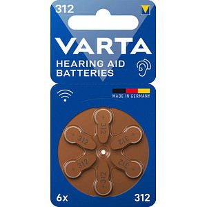 6 VARTA Knopfzellen 312 1,45 V