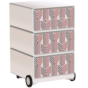 PAPERFLOW easyBox Vintage Rollcontainer weiß, bunt 60987 4 Auszüge 39,0 x 43,6 x 64,2 cm