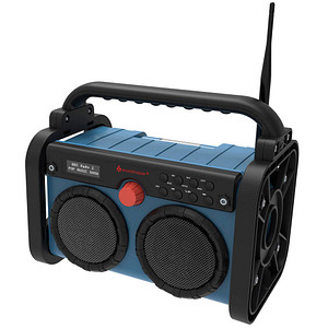 soundmaster DAB85BL Baustellenradio blau, schwarz