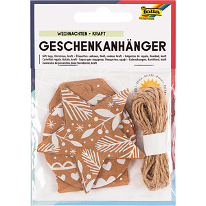 4001868097382 - Geschenkanhänger natur Weihnachten 4001868097382 12 Stück