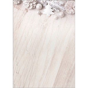 4004360769900 - SIGEL Weihnachtsbriefpapier Rustic White Motiv DIN A4 90 g qm 25 Blatt