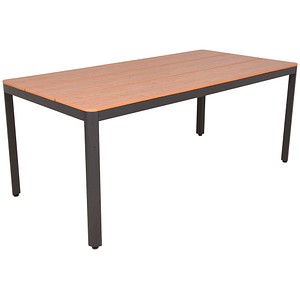 Garden Pleasure Gartentisch BARLETTA natur, anthrazit rechteckig abgerundet 91,0 x 180,0 x 74,0 cm