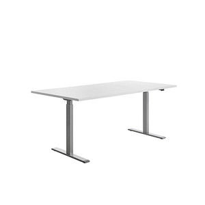 4014296860763 - Sitz-Steh-Schreibtisch E-Table TTS18080GW elektrisch höhenverstellbar 70-120cm (H) 180cmx80cm (BxT) rechteckig weiß Lichtg 4014296860763 - Sitz-Steh-Schreibtisch E-Table TTS18080GW elektrisch höhenverstellbar 70-120cm (H) 180cmx80cm (BxT) rechteckig weiß Lichtg