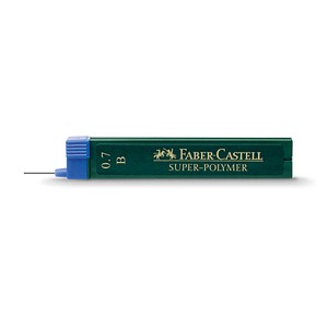 4005401010555 - FABER-CASTELL SUPER-POLYMER Feinminen-Bleistiftminen schwarz B 07 mm 12 St