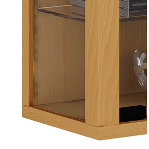 4051814336577 - Wandvitrine Vitrosa Mini mit LED-Beleuchtung 8 Einlegeböden 2 Flügeltüren B 590 x T 180 x H 910 mm Glas & Holz Buche-Dekor