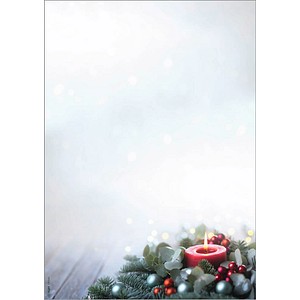 4004360770081 - SIGEL Weihnachtsbriefpapier Candlelight Cheer Motiv DIN A4 90 g qm 100 Blatt