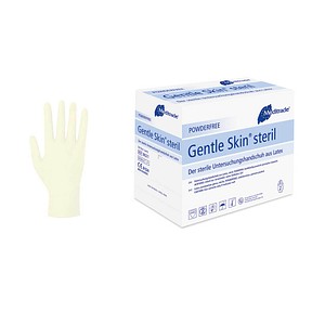 4250016460718 - unisex Einmalhandschuhe Gentle Skin® steril beige Größe M 50 Paar