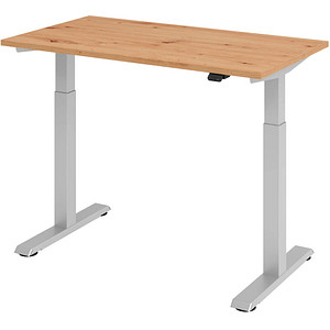4032062189351 - Sitz-Steh-Schreibtisch Mini VXMST612 R S elektrisch höhenverstellbar 71-120cm (H) 120x672cm (BxT) rechteckig asteiche Sil 4032062189351 - Sitz-Steh-Schreibtisch Mini VXMST612 R S elektrisch höhenverstellbar 71-120cm (H) 120x672cm (BxT) rechteckig asteiche Sil