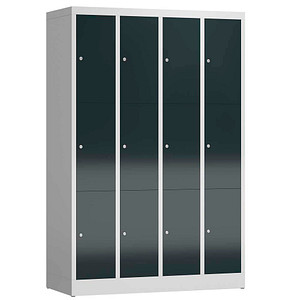 4061815856905 - Schließfachschrank ClassiX anthrazit lichtgrau X-520348 12 Schließfächer 1185 x 500 x 1800 cm 4061815856905 LÜLLMANN