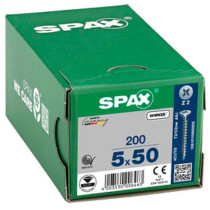 SPAX® Universalschrauben Z2 Senkkopf WIROX 50mm  x 5 mm, 200 St.