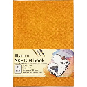 8606004980403 - Skizzenbuch DIN A5 blanko mandarine Hardcover 54 Seiten