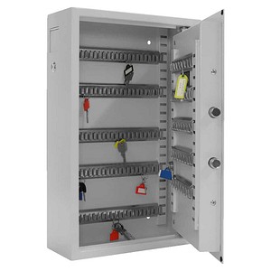 ROTTNER KeyTronic 100 Schlüsselkasten grau mit 100 Haken, Elektronikschloss, 35,0 x 13,0 x 55,0 cm, 1 St.