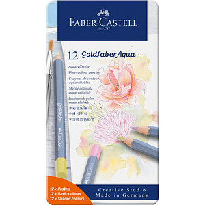 4005401146223 - Faber-castell - Metall-Etui mit 12 goldfaber Aquarell-Pastellstiften faber castell 114622
