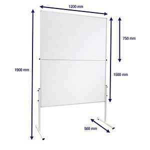 4016946070584 - Moderationstafel CC CC-UMTK-G 120x150cm Karton + Karton (beidseitig) pinnbar klappbar weiß + weiß 4016946070584 Franken