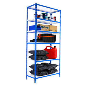 8435104953822 - Schwerlastregal SIMONCLICK SUPERPLUS 6 8435104953822 blau weiß 1100 x 300 x 2500 cm 8435104953822 Simonrack 8435104953822 - Schwerlastregal SIMONCLICK SUPERPLUS 6 8435104953822 blau weiß 1100 x 300 x 2500 cm 8435104953822 Simonrack