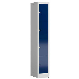 4061815856936 - Schließfachschrank ClassiX enzianblau lichtgrau X-520411 4 Schließfächer 310 x 500 x 1800 cm 4061815856936 LÜLLMANN 4061815856936 - Schließfachschrank ClassiX enzianblau lichtgrau X-520411 4 Schließfächer 310 x 500 x 1800 cm 4061815856936 LÜLLMANN