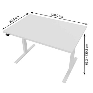 8029466045426 - Up&Up elektrisch höhenverstellbarer Schreibtisch weiß rechteckig C-Fuß-Gestell weiß 1200 x 800 cm 8029466045426 - Up&Up elektrisch höhenverstellbarer Schreibtisch weiß rechteckig C-Fuß-Gestell weiß 1200 x 800 cm