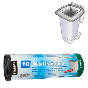 4002911123966 - Müllsäcke LDPE 140 l 110 cm x 80 cm schwarz 12396 4002911123966 10 Stück 4002911123966 - Müllsäcke LDPE 140 l 110 cm x 80 cm schwarz 12396 4002911123966 10 Stück