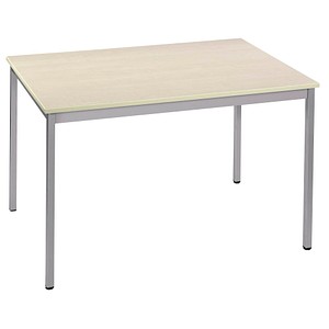 3700245505830 - Schreibtisch 168REA 65-130cm (H) 160x80cm (BxT) rechteckig ahorn   silber 3700245505830 SODEMATUB